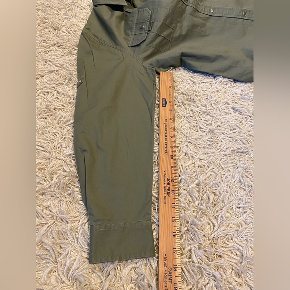 LAUREN RALPH LAUREN Women’s Army Green Double Pocket Safari Snap-Front, L - Picture 9 of 10